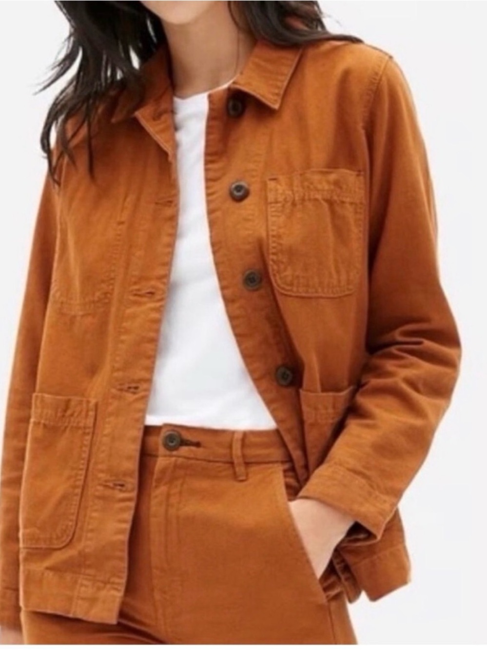 Everlane Rust Orange Utility Jacket